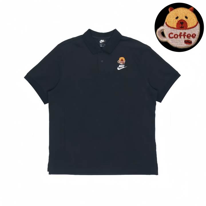 Nike Nike Polo Shirts Unisex Black Lapel Moderate