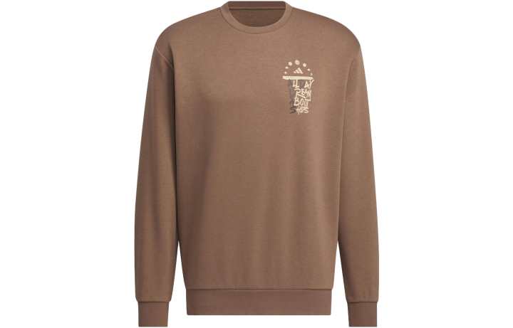 Adidas Adidas Sweatshirts Men's Stratum Dark Earthy Brown Crew Neck Moderate Regular