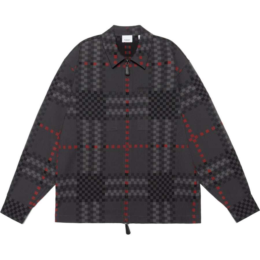 Burberry Shirts Men's Black Stand Collar Moderate Other