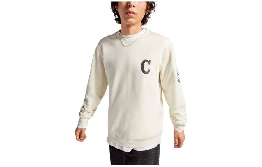 Converse Converse Chuck Sweatshirts Men's White Crew Neck Moderate