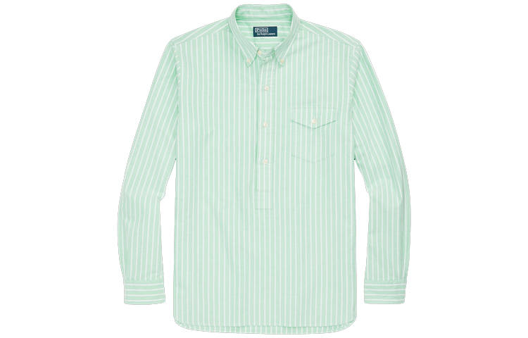 Polo Ralph Lauren Shirt Classic Version Men's Green White Multicolor