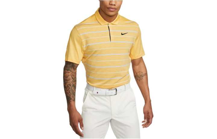 Nike Nike Polo Shirts Men's Yellow Polo Collar Moderate Straight Fit