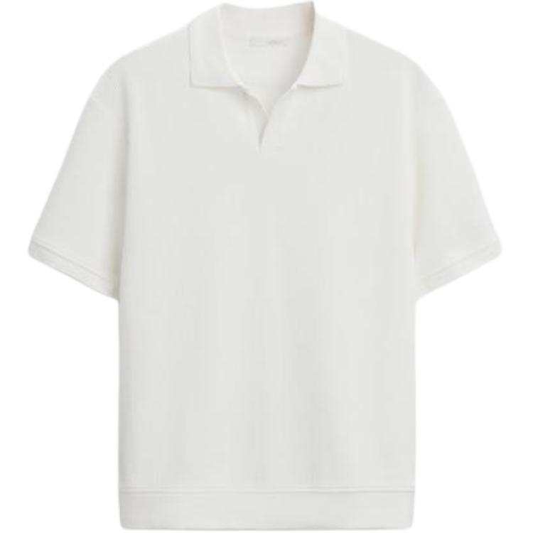 ZARA Polo Shirt Men's Frosted White