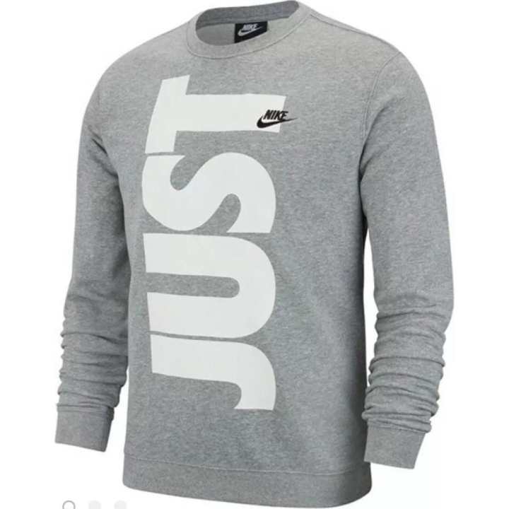 Nike Nike Sweatshirts Men's Gray Crew Neck Moderate Regular