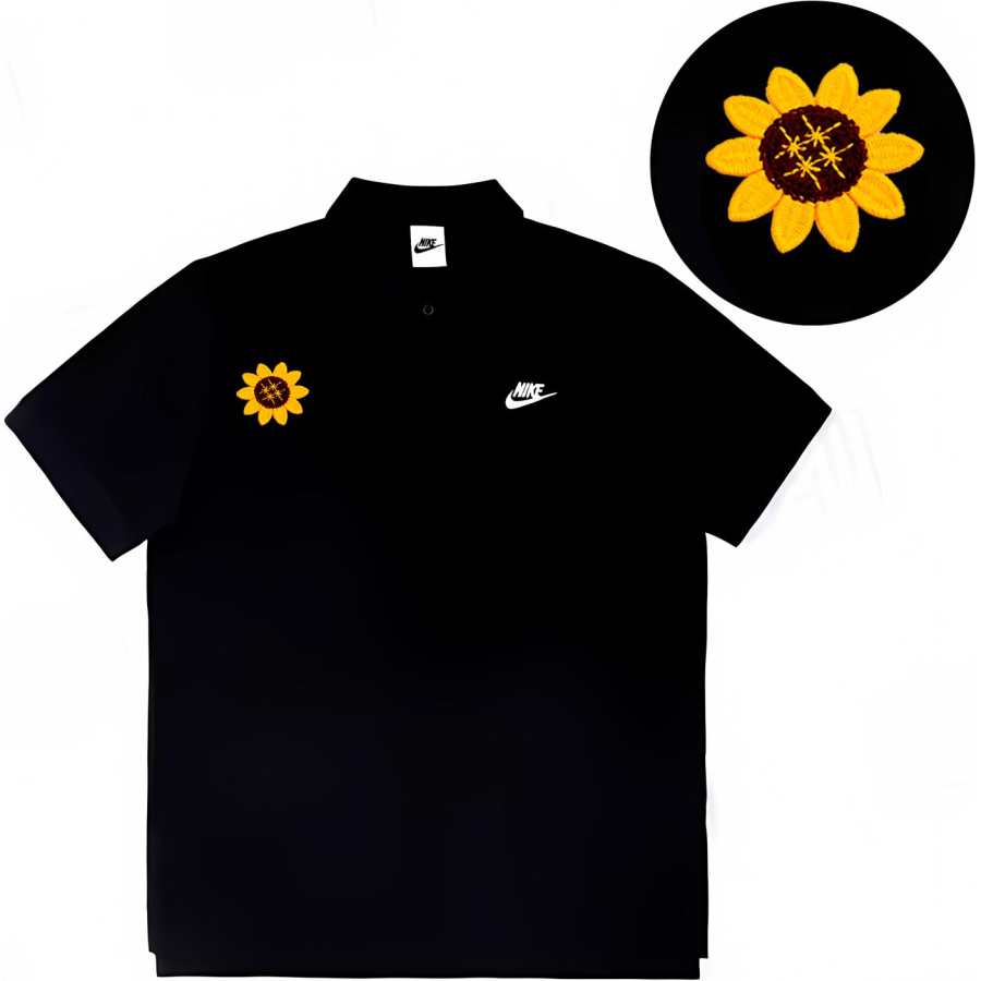 Nike Nike Polo Shirts Men's Black Polo Collar Moderate Straight Fit