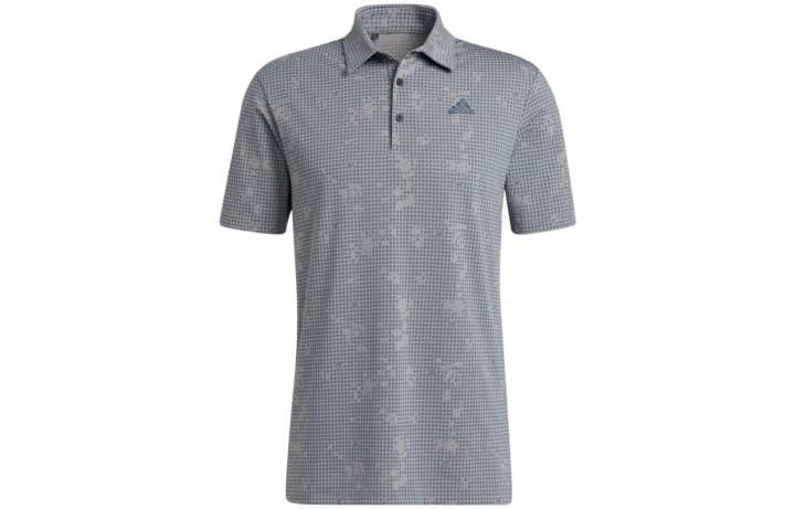 Adidas Adidas Polo Shirts Men's Gray Polo Collar Moderate Straight Fit