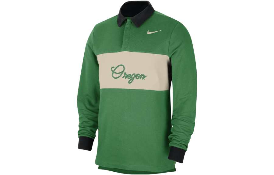 Nike Nike Polo Shirts Men's Green Polo Collar Moderate Straight Fit
