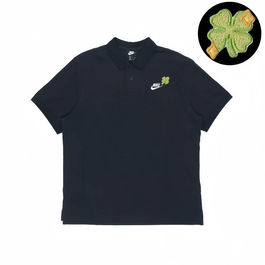 Nike Nike Polo Shirts Unisex Black Polo Collar Moderate Straight Fit