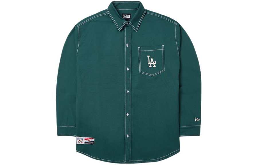New Era x MLB SS24 Vintage Club Collection, Los Angeles Dodgers Shirt Unisex Green