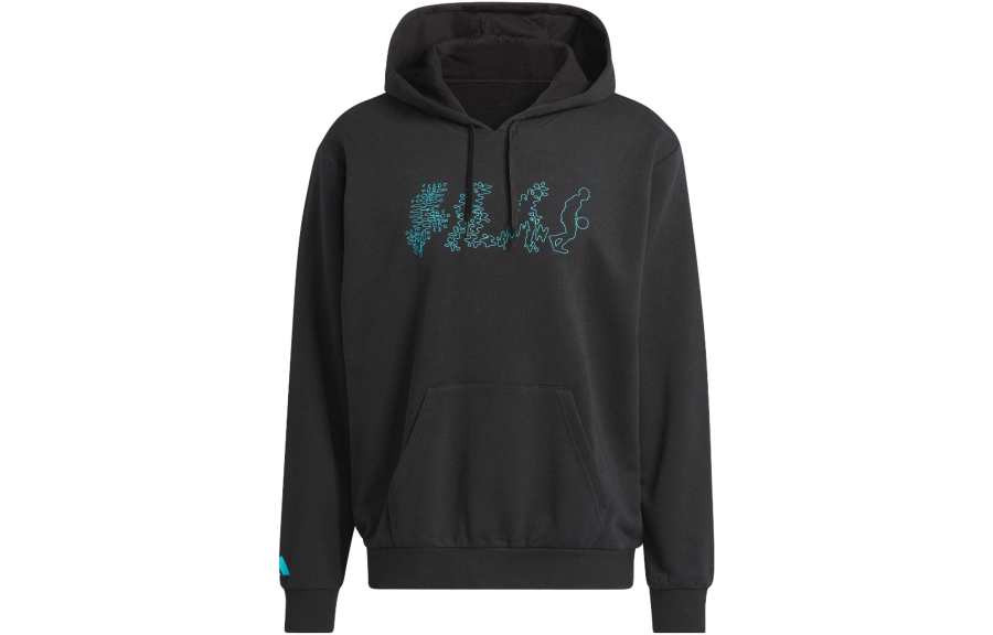 Adidas Adidas Sweatshirts Men's Black Hooded Moderate Regular