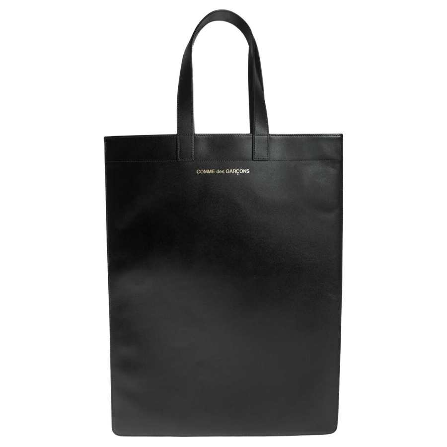 CDG Play Leather Tote Bag, Shopping Bag, Handbag Regular Women's Black