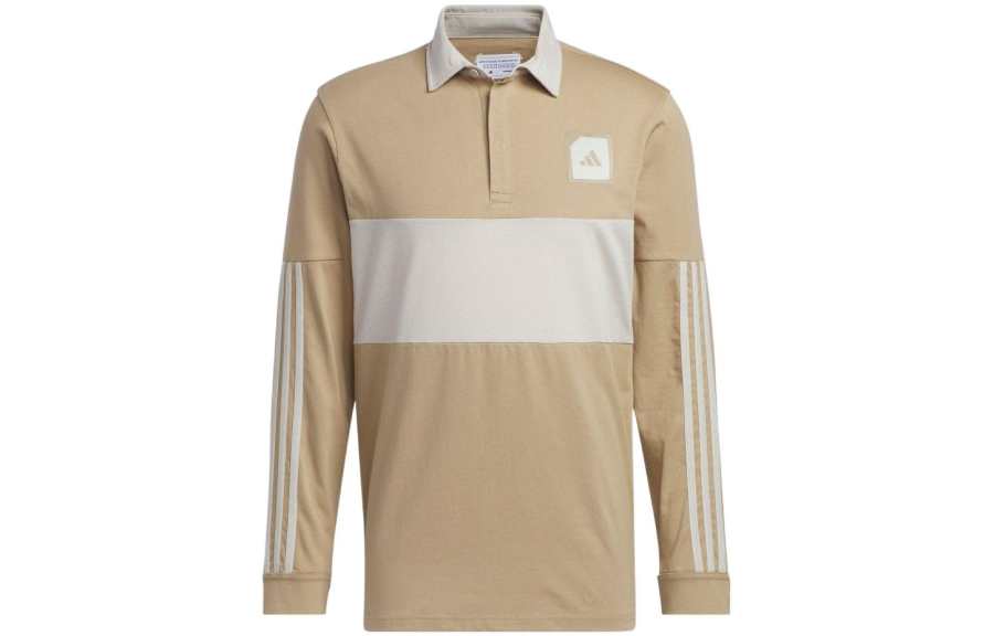 Adidas Adidas Polo Shirts Men's Khaki Polo Collar Moderate Straight Fit