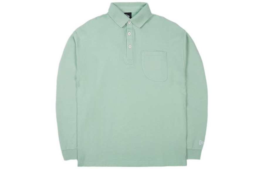 New Era Polo Shirts Unisex Green Polo Collar Moderate Straight Fit