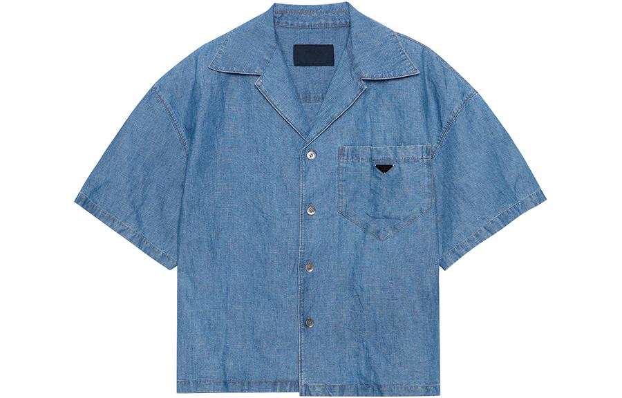 PRADA 【Previous Season】short-sleeved chambray shirt