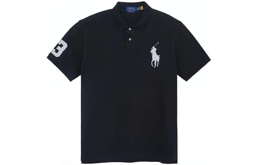 Polo Ralph Lauren Polo Shirt Custom Slim Fit Men's Black