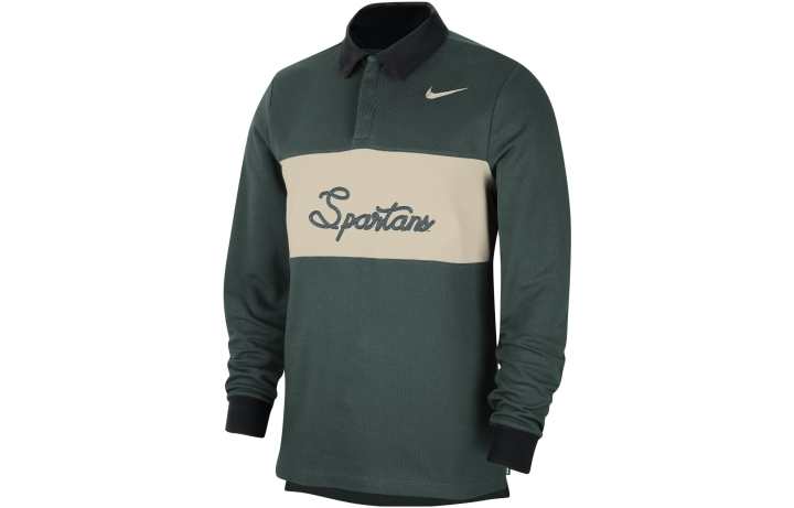 Nike Nike Polo Shirts Men's Green Polo Collar Moderate Straight Fit
