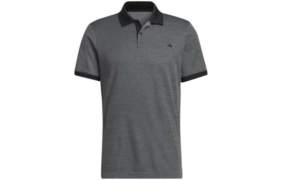 Adidas Adidas Polo Shirts Men's Black Polo Collar Moderate Straight Fit