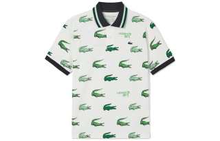 LACOSTE Polo Shirts Men's White XIB Lapel Moderate Other