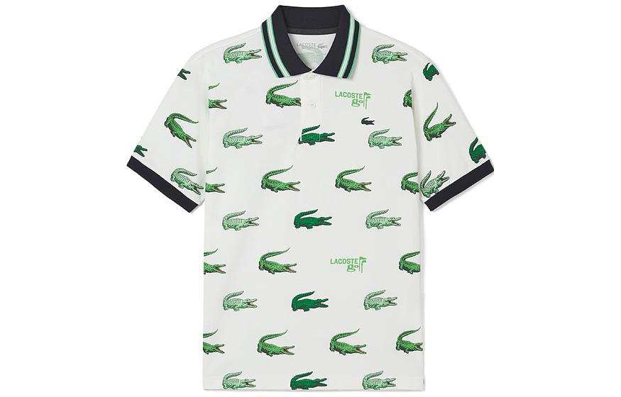 LACOSTE Polo Shirts Men's White XIB Lapel Moderate Other