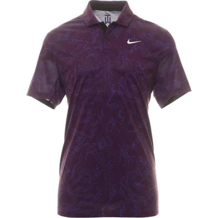 Nike Nike Polo Shirts Men's Purple Polo Collar Moderate Straight Fit