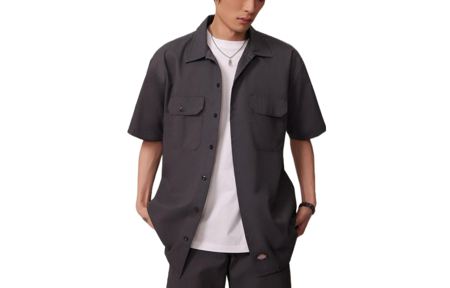 Dickies Dickies Shirts Men's Dark Gray Lapel Moderate Other
