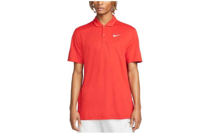 Nike Nike Polo Shirts Men's Red Polo Collar Moderate Straight Fit