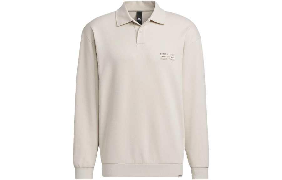 Adidas Adidas Polo Shirts Men's Clear Brown Polo Collar Thickened Straight Fit