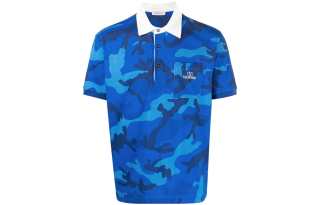 Valentino Polo Shirts Men's Blue Polo Collar Moderate Other