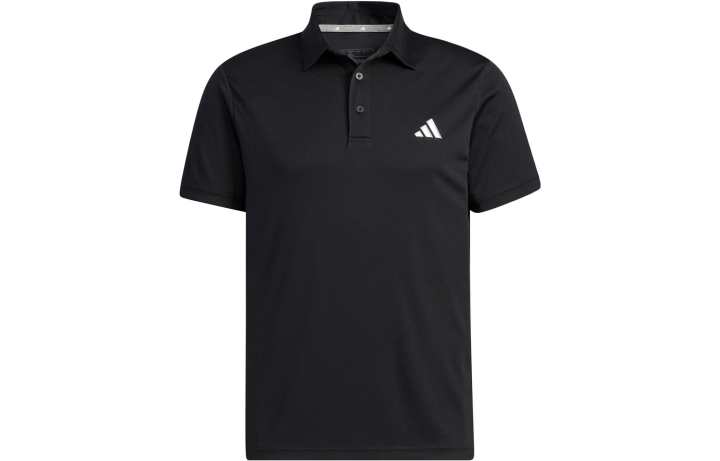 Adidas Adidas Polo Shirts Men's Black Polo Collar Moderate Straight Fit
