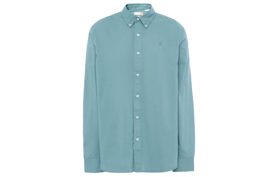 Timberland Shirts Unisex Green Pointed Collar Moderate Shirt