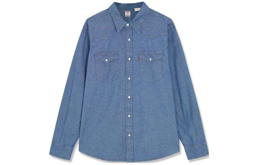 Levis Levis Shirts Men's Dark Blue Lapel Moderate Other