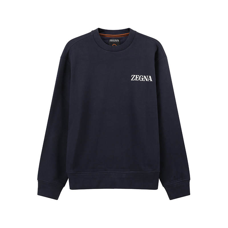 Ermenegildo Zegna Logo Prrinted Crewneck Sweatshirt