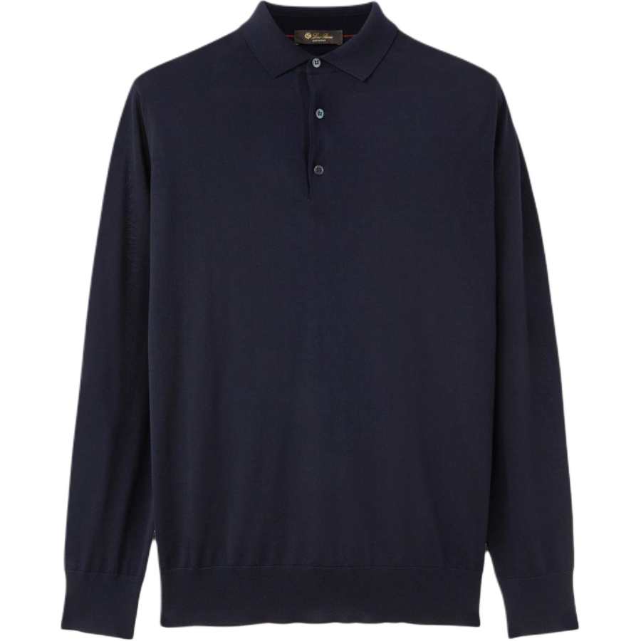 Loro Piana FW22 Polo Shirt Men's Navy Blue
