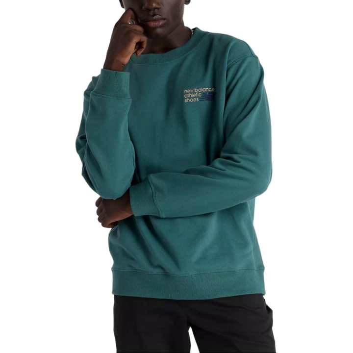 New Balance New Balance Athletics Premium Logo Crew Sweatshirt Men's New Spruce