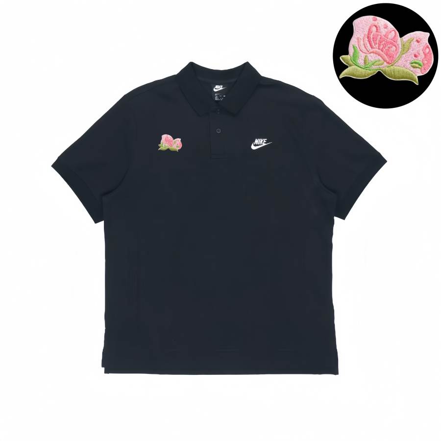 Nike Nike Polo Shirts Unisex Black Polo Collar Moderate Straight Fit