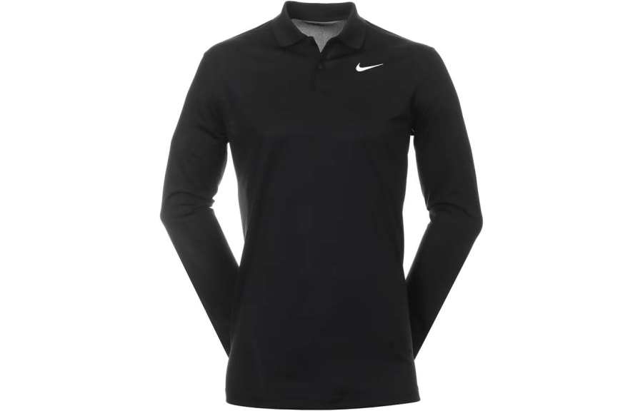Nike Nike Polo Shirts Men's Black Polo Collar Moderate Straight Fit