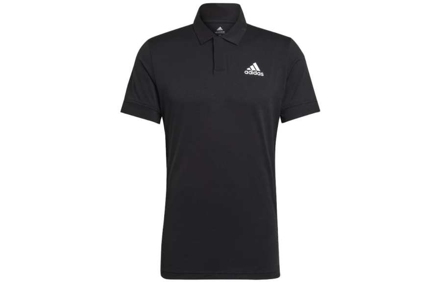 Adidas Adidas Polo Shirts Men's Black Polo Collar Moderate Straight Fit
