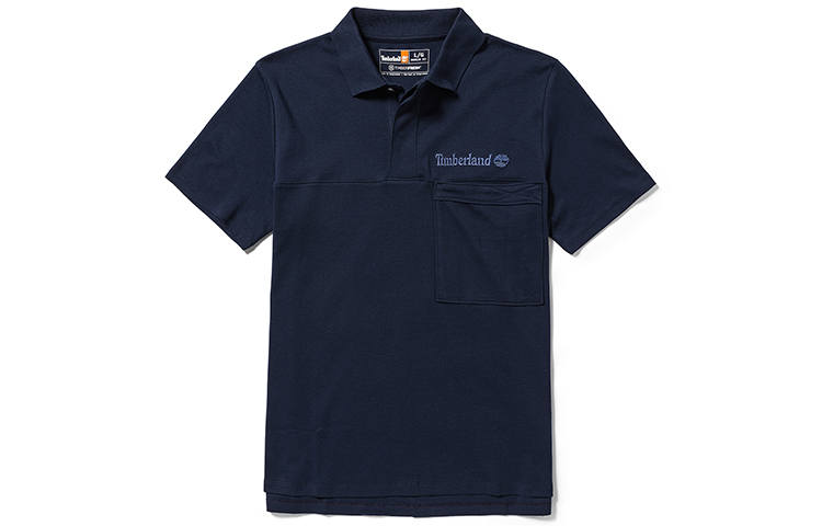 Timberland Polo Shirts Men's Dark Sapphire Polo Collar Moderate Straight Fit