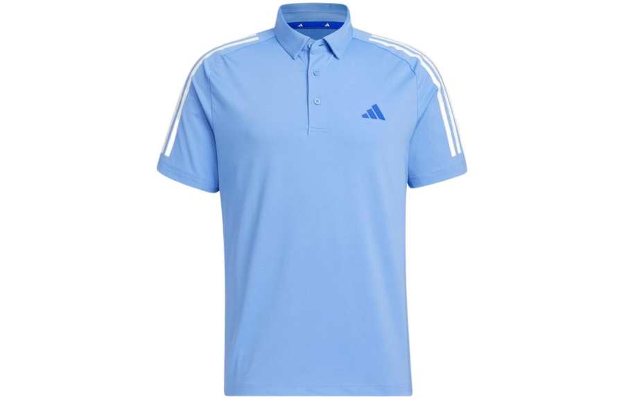 Adidas Adidas Polo Shirts Men's Blue Polo Collar Moderate Straight Fit