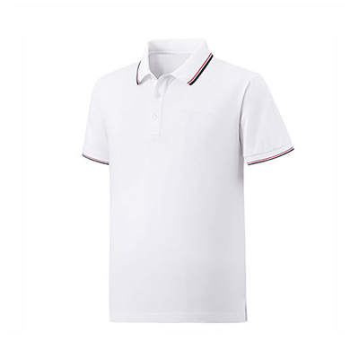TREKSTA Polo Shirts Men's White Polo Collar Moderate Straight Fit