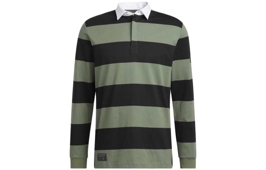 Adidas Adidas Polo Shirts Men's Black Green Polo Collar Moderate Straight Fit