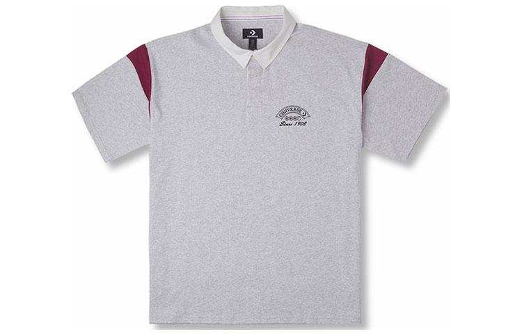 Converse Polo Shirts Men's Gray Polo Collar Moderate Straight Fit
