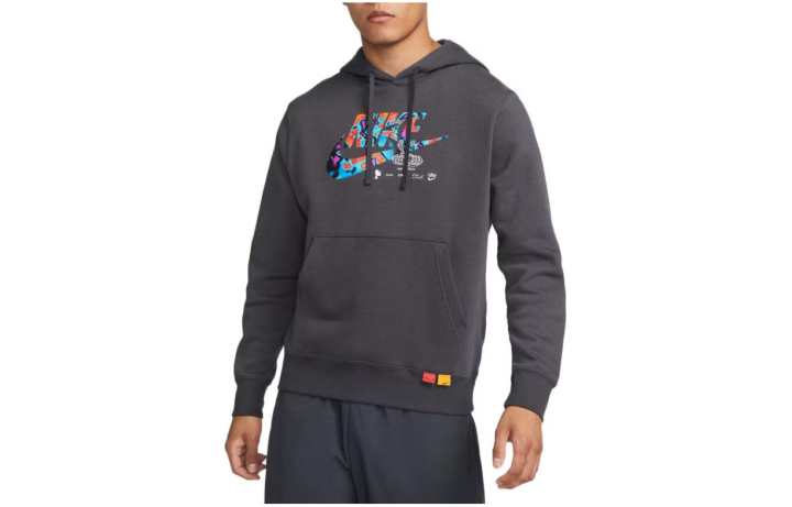 Nike Nike Sweatshirts Men's Gray Hooded Moderate Regular