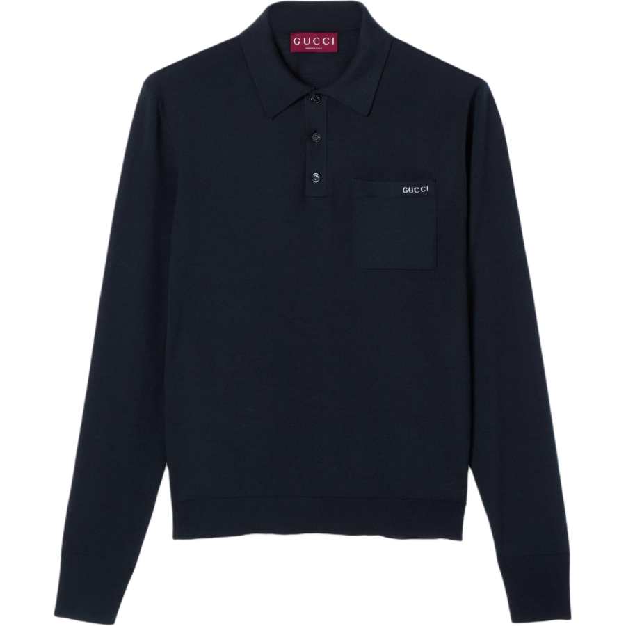 Gucci long-sleeve logo polo shirt
