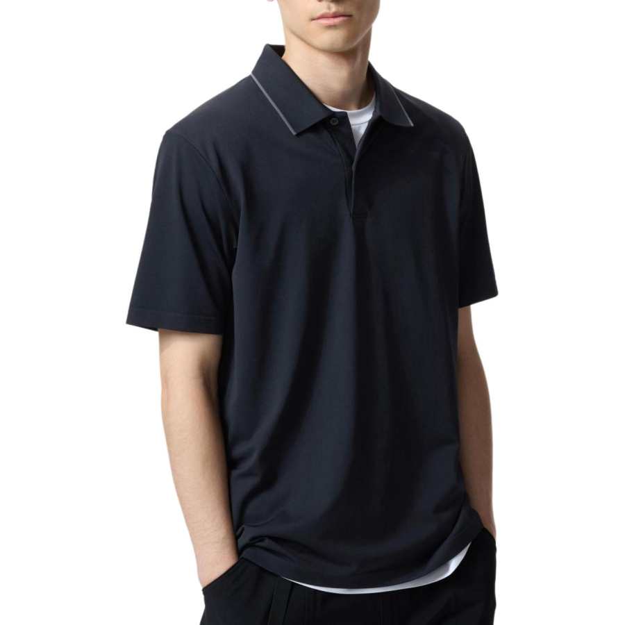 UNIQLO Polo Shirts Unisex Black Polo Collar Moderate