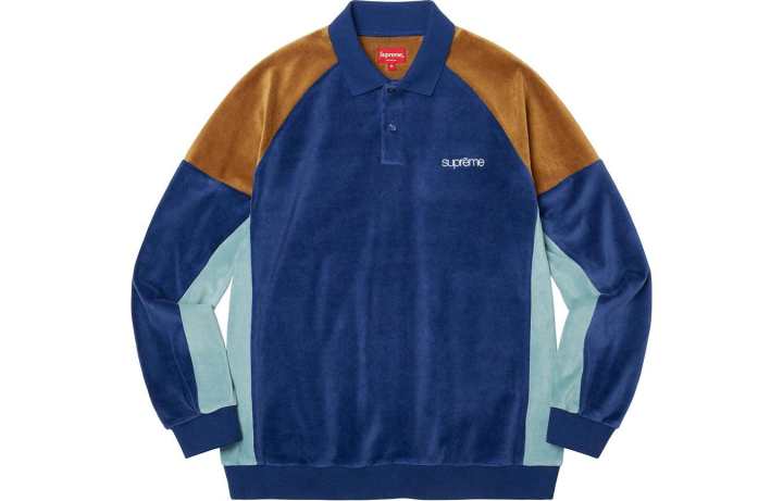 Supreme Supreme Paneled Velour L/S Polo