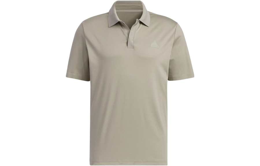 Adidas Adidas Polo Shirts Men's Pebble Silver Gray Polo Collar Moderate Straight Fit