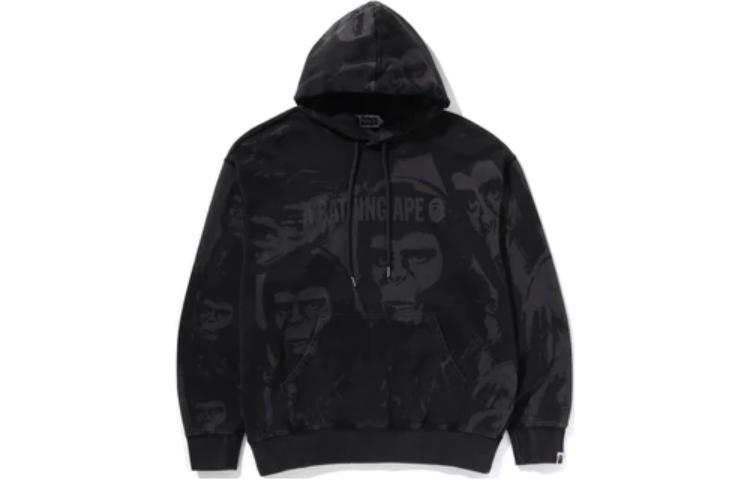 A BATHING APE Bape Overall Garment Dyed Photo Pullover Hoodie