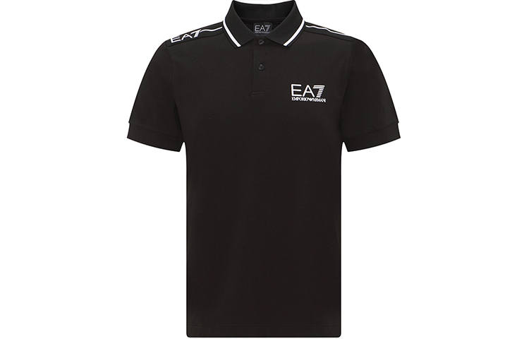 EMPORIO ARMANI EA7 SS24 Polo Shirt Men's Black