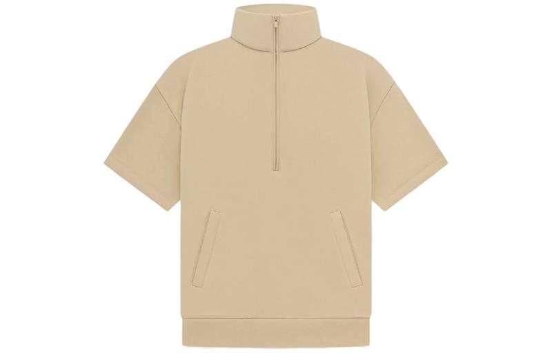 Fear Of God Essentials Halfzip 3/4 Sleeve Shirt SAND Shirt Men's Sand White